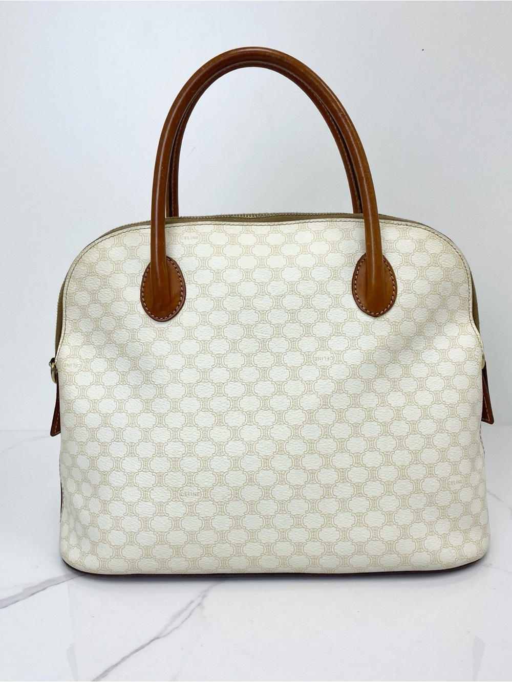 Celine Vintage Macadam Triomphe Top Handle Bag